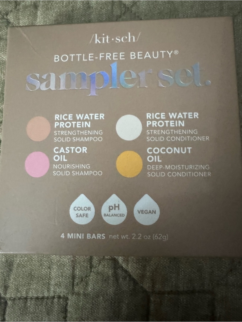 Kitsch Bottle-Free Set Rice Protein Shampoo, Castor, Coconut Oil Conditioner